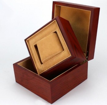 оптовая изготовленная на заказ деревянная коробка упаковки подарка вахты с подушкой