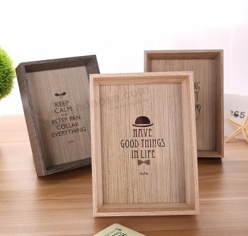 Eenvoudige houten fotolijSten voor huisdEcoratie voor op maat met uw logo