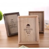 Plain home dekoration holz bilderrahmen für benutzerdefinierte mit Ihrem Logo