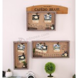 Grand mur domeStique Accrocher des cAnnonceres photo en bois pour la coutume avec votre logo