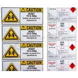最便宜的警告包装贴纸 (ST-022) 用于定制您的徽标