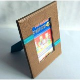 Wholesale custom high-end Matt Brown Leather Photo Display Frame