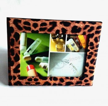 оптовая изготовленная на заказ высокая-End сексуальный леопардовый бархатный фото, показывающий рамку