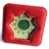 Großhandel benutzerdefinierte hoch-Ende neues rotes lichee MuSter Leder Display-Rahmen