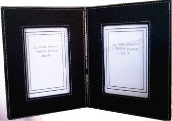 Großhandel benutzerdefinierte hoch-Ende 10 x 15 schwarzes Leder Foto Rahmen Buch