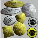 Small Golden Silver Gift Decorating Labels for custom with your logo