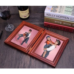 Wholesale custom high-end 8 Inch Solid Wood Family Photo Album