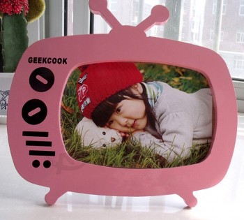 оптовая изготовленная на заказ высокая-End розовая покраска tv форма baby фото рамка