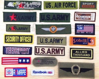 Wasbare, op maat gemaakte, borduurwerk militaire eMblemen voor op maat met uw logo