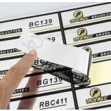 Glossy Silver Foil Printed Vinyl Stickers for custom with your logo