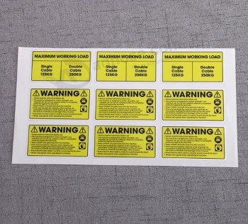 étiquettes d'avertissement personnaLisées d'emballage d'imPression pour la coutume avec votre logo