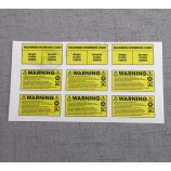 Custom Printing Packaging Warning Labels for custom with your logo