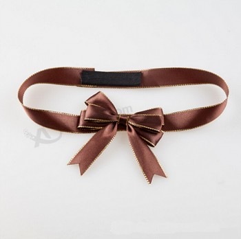 Wholesale custom cheap Coffee Wedding Gift Ribbon Bow-Tie