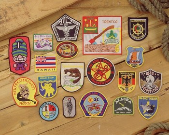Hand Embroidery Badges Textile Woven Badge Canvas Patch