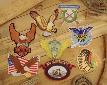 Custom woven patches, custom embroidered design woven patches