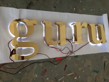 Brass Plating Electroplated Painted Fabricated Sign Letter