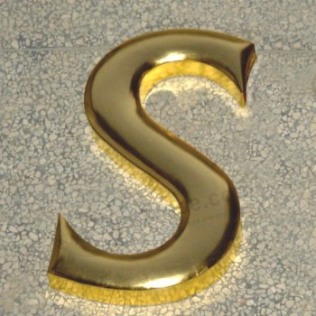 Le cLient choisit la forme - Fait de cuivre rétro lettres Non-lumineuses en laiton