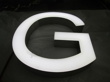 Customized Outdoor Stainless Steel Metal Sign Illuminated LED Channel Letters