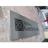 希尔顿酒店房间墙壁广告显示丝网铝匾