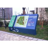 Buitenkant aantrekkeLijke park lay-out kaart niet-VerLichte directory teken