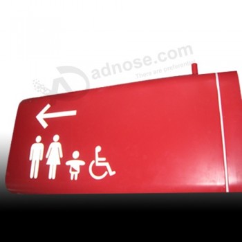 Gewohnheit Toilettenwaschraumausgang führte Hinweisrichtungszeichen