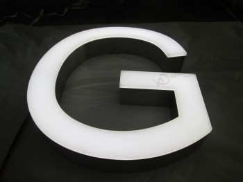 Outdoor LED Display Polished Mirror Metal Letters Custom