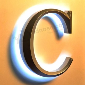 3D Backlit Indoor Stainless Steel LED Acrylic Signs