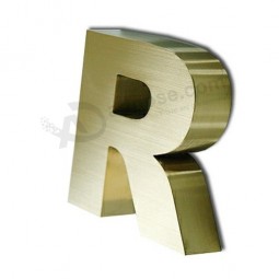 Plating Golden Fabricated Metal Letter LED Display Board
