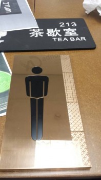 Supermarket Acrylic Washroom Directory Sign Customized Acrylic Toilet Sign Washroom Notice Signs