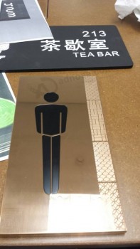 Supermarket Acrylic Washroom Directory Sign Customized Acrylic Toilet Sign Washroom Notice Signs