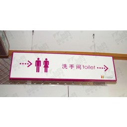 Best Selling Toilet Notice Acrylic LED Direction Sign 