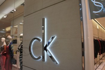 商业广告背光晕李t反光镜抛光不锈钢led照明通道字母
