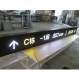 Indoor Interior Mall Floor Entrance Exit Aluminum LED Directory Wayfinding Pylon Sign