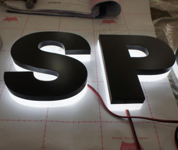 Fabricated Backlit Illuminated Acrylic Steel Halo LED Channel Letters