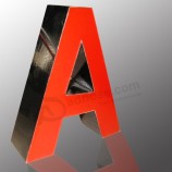 Brushed Metal Stainless Steel Cased Acrylic Face LED Signage
