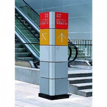 4 Sides Advertising Stainless Steel Mall Directory Signs