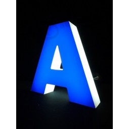 2017 Populaire led-koplampen met verLichte voorkant, decoraStropdasve Metaalen led-letters van het alfabet met waterdichte ledStrip