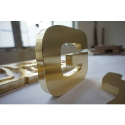 высококачественные шлифованные из нержавеющей стали золотые цветные буквы
