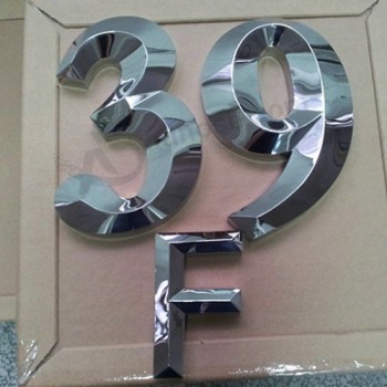 3D letra de canal carrinho de exibição de carta de aço inoxidável