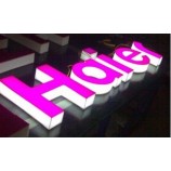 Buiten led display bord met led rvs kanaal letters