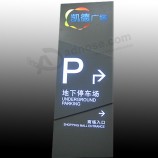 옥외 스테인리스 또는 알루미늄 높은 광도지도 한 pylon 광고 표시
