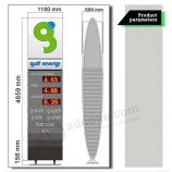 白とガソリンスタンドライトボックスは、ハウジングのインストールされた絵画ダークブルーの色を導いた