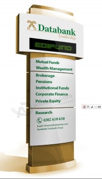High Quality Ground Stand Monument Sign for Pavement with your logo
