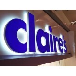 AangepaSte zakeLijke superStore roeStvrij Stalen Achterkant-VerLichte kanaal letters led vinyl teken