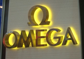 不锈钢黄铜电镀电镀背光标志字母