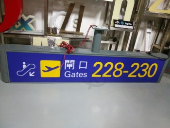 Airport Aluminum Frame Acrylic LED Guide Directory Signs