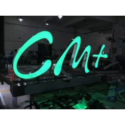 Colore-Cambiando il marchio logo led ACriLico fabbricato in ACciaio lettera segno in vinile