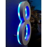 Geschäft Geschäft 3d Brief Hintergrundbeleuchtung Metalll Nummer Kanal Brief Zeichen