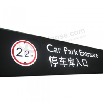 Stainless Steel Car Park Entrance Totem Sign Traffic Signs