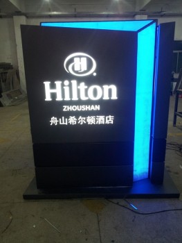 Outdoor Hotel Entrance Exit LED Instruction Directory Guide Pylon Sign